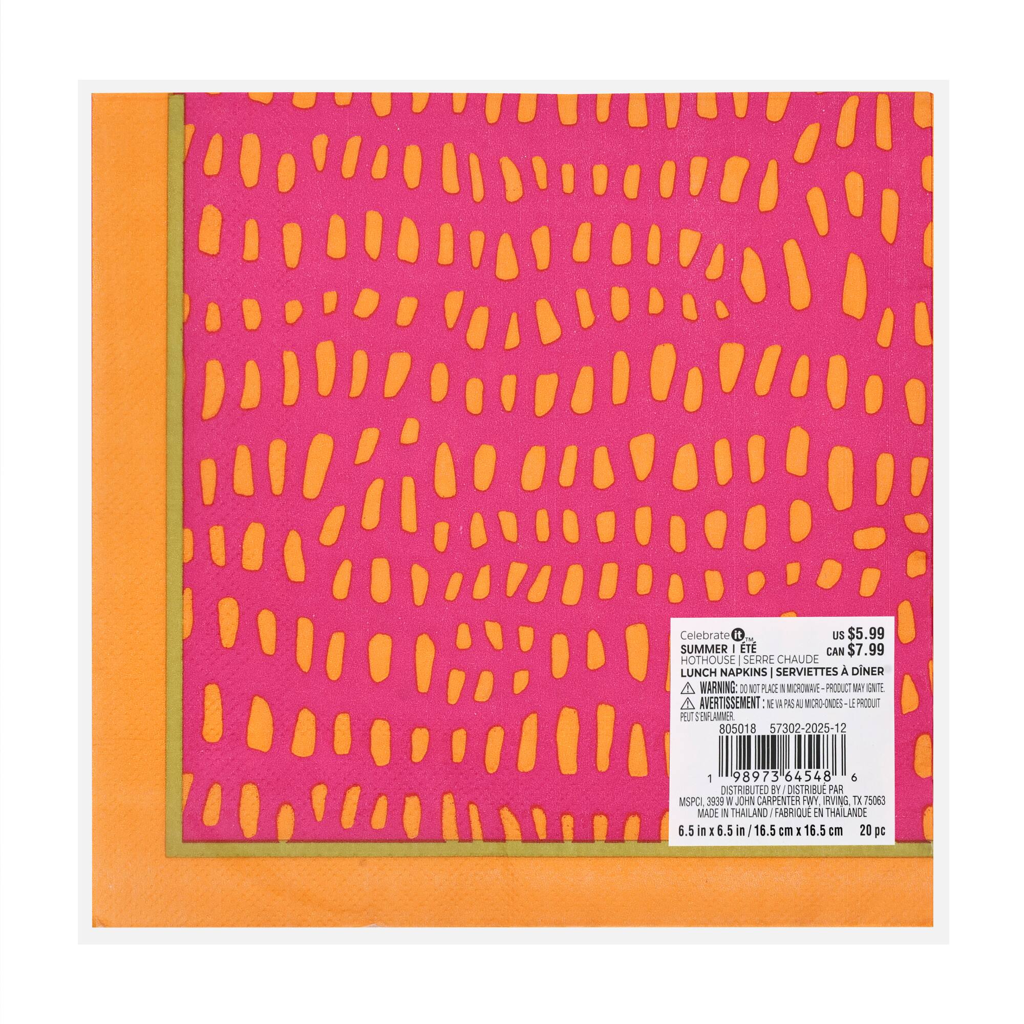 Hothouse Pink Happy Hour Lunch Napkins, 20ct. by Celebrate It™